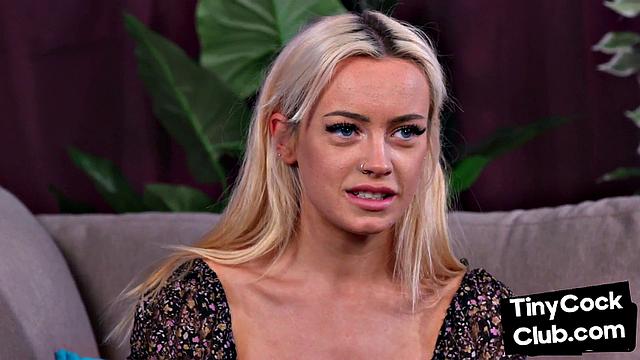 Tiny loser wanked by CFNM dirtytalking bae until cumshot