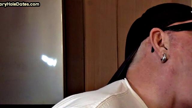 Mature daddy greedily blows cock in POV closeup at home