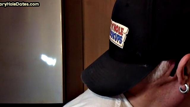 Mature daddy greedily blows cock in POV closeup at home