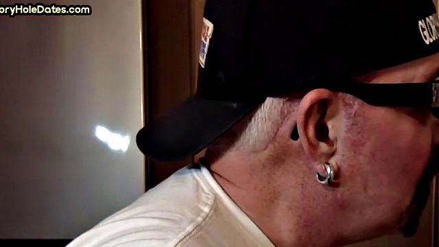 Mature daddy greedily blows cock in POV closeup at home