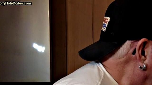 Mature daddy greedily blows cock in POV closeup at home