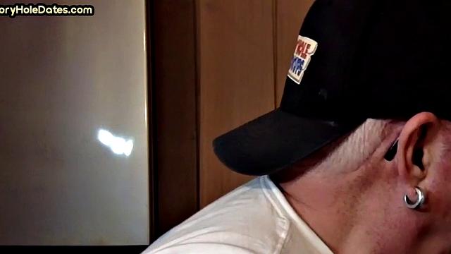 Mature daddy greedily blows cock in POV closeup at home