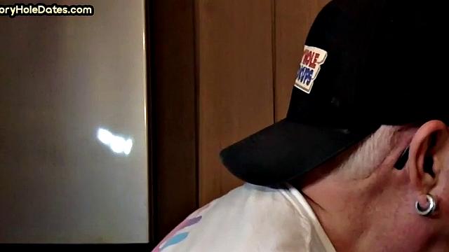 Mature daddy greedily blows cock in POV closeup at home