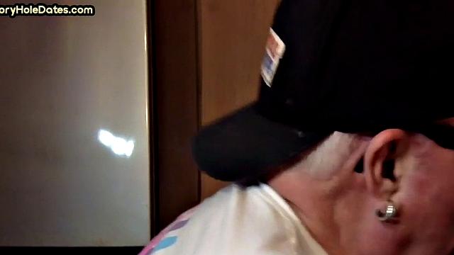 Mature daddy greedily blows cock in POV closeup at home