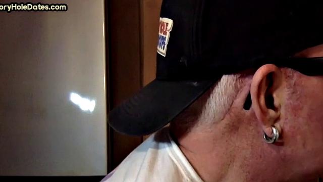 Mature daddy greedily blows cock in POV closeup at home