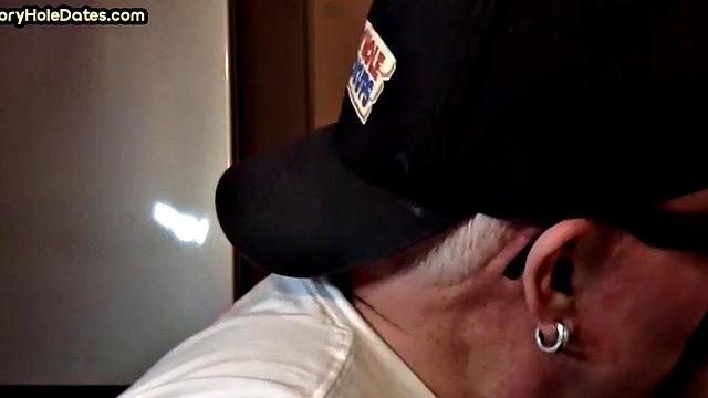 Mature daddy greedily blows cock in POV closeup at home