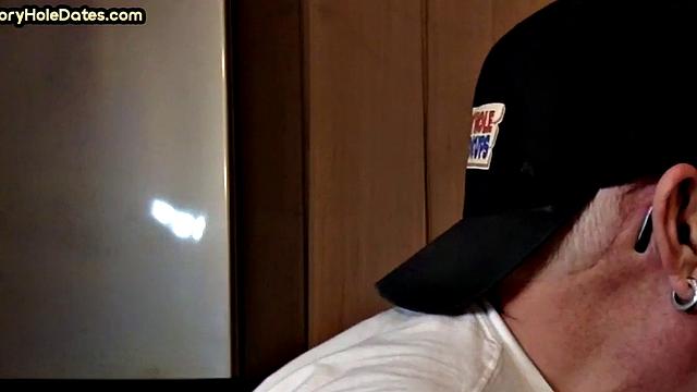 Mature daddy greedily blows cock in POV closeup at home