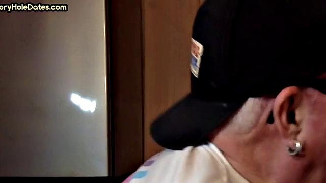 Mature daddy greedily blows cock in POV closeup at home