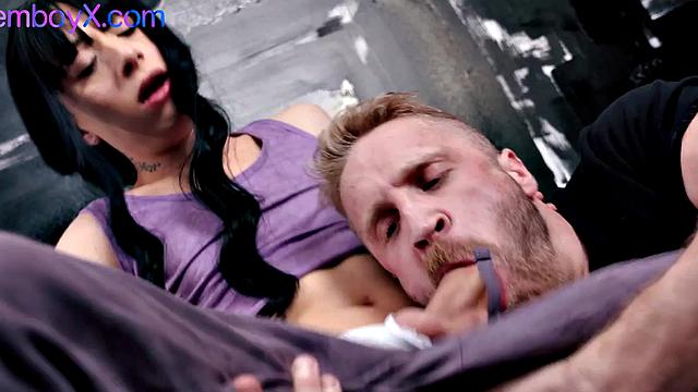 Skinny 21yo femboy barebacked by cocksucking jock till he cums