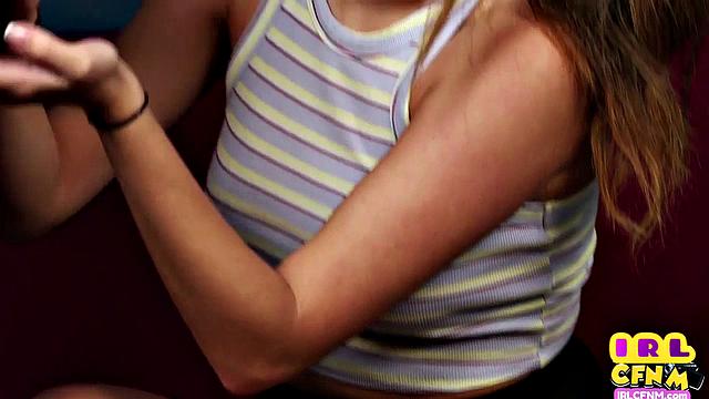 Glasses cutie CFNM cocksucking lover