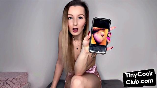 Petite 21yo bae makes dirty comment about small dick