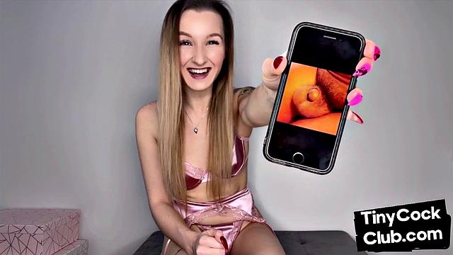 Petite 21yo bae makes dirty comment about small dick