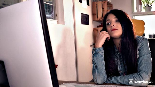 Adventurous girl discovers black treasure