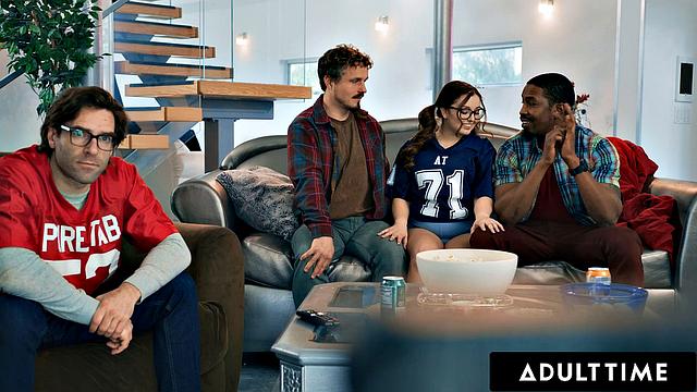 Naughty Leana Lovings Riding Stepdad's Best Buddies! OPEN MOUTH FACIAL