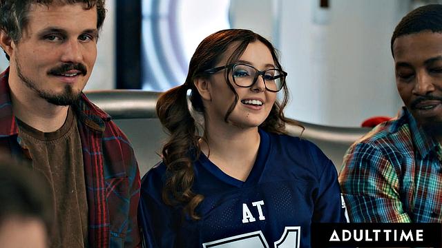 Naughty Leana Lovings Riding Stepdad's Best Buddies! OPEN MOUTH FACIAL