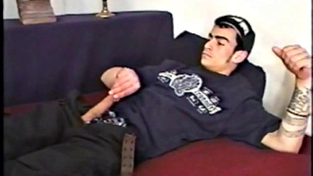 Nicoya strokes his hard cock for the camera and shows off every inch