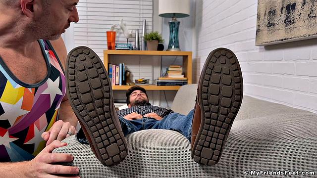 Matt's New Roommate Sneaks In Some Foot Play - Matt S