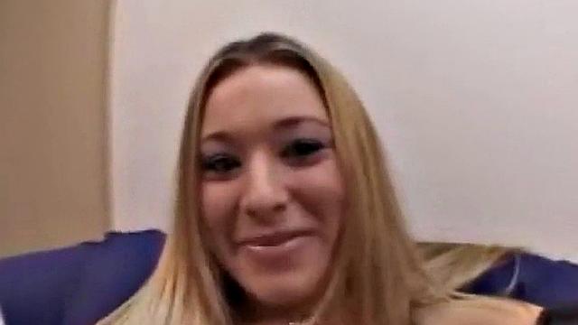 Hot blonde fucked in piledriver