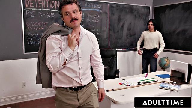 ADULT TIME - Slutty Student Haley Spades AIRTIGHT Fuck & BUKKAKE FACIAL In Detention!