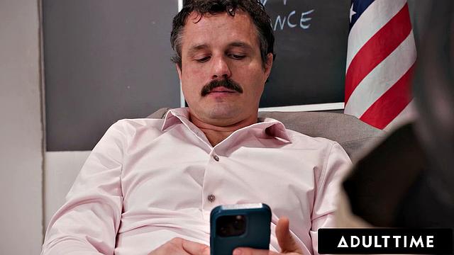 ADULT TIME - Slutty Student Haley Spades AIRTIGHT Fuck & BUKKAKE FACIAL In Detention!