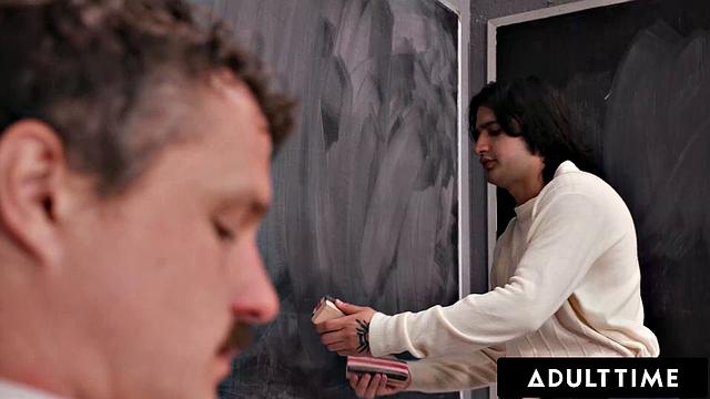 ADULT TIME - Slutty Student Haley Spades AIRTIGHT Fuck & BUKKAKE FACIAL In Detention!