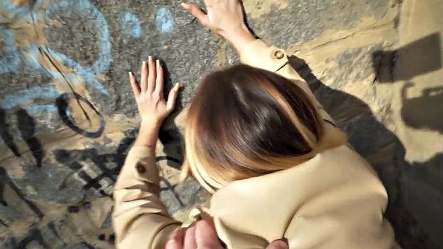 Classy MILF fucked in public after pick up