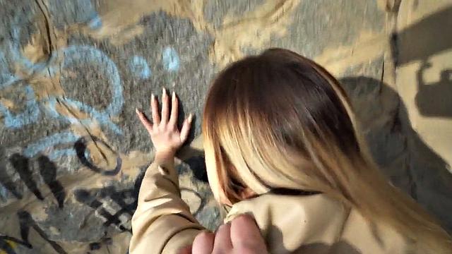 Classy MILF fucked in public after pick up