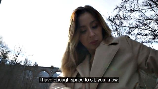 Classy MILF fucked in public after pick up