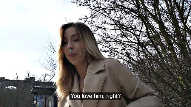 Classy MILF fucked in public after pick up