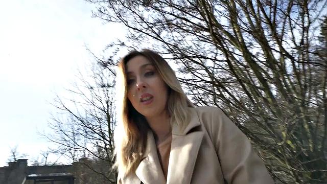 Classy MILF fucked in public after pick up