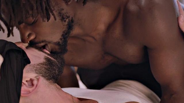 BBC passionately barebacks blindfolded BF