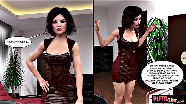 Blonde Gets Her Ass And Pussy Filled By 2 HUGE FUTA