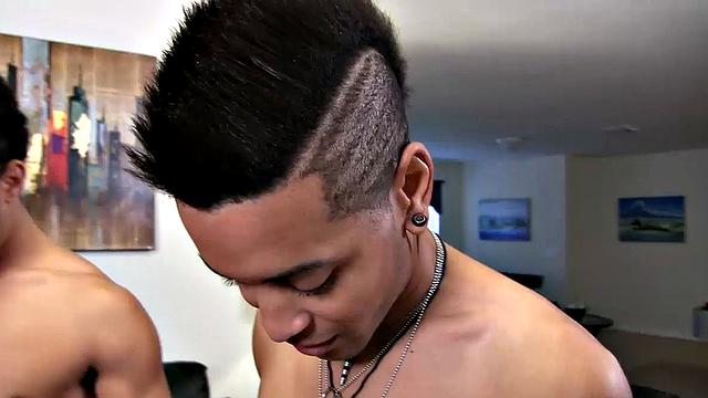 These six boys are discussing who gives a better blow job. With the top 3 selected, they decide to have  suck off to see who is number one. Of course, the other three are happy to let the boys demonstrate their oral skills on their hard cocks.