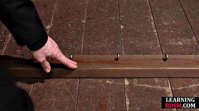 Cute tied slut fingered by master