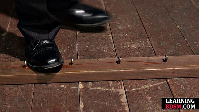 Cute tied slut fingered by master