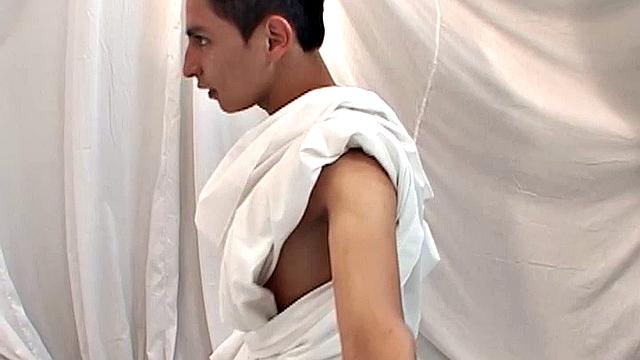 In this Greek fantasy themed scene, we enjoy watching Latin twinks Alfredo and Kevin as they share a passionate moment that leads to a big uncut dick getting sucked.