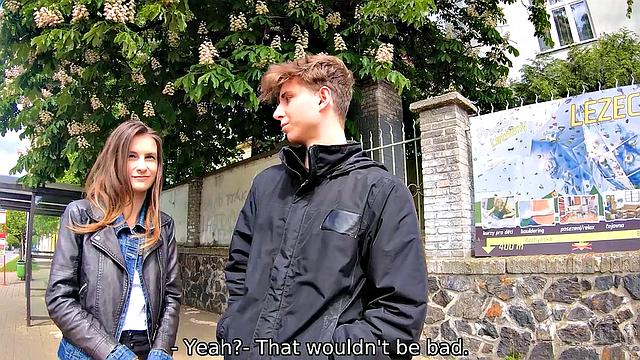 Kinky chick tries to please BF's friend before getting pounded in multiple positions