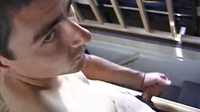 After receiving the enticing invitation to watch Dan jerk off, we settle in for quite a stroke show. Lube in hand, this cutie is already hard and ready to nut. He strokes his cock slowly at first, and then gets faster and faster.