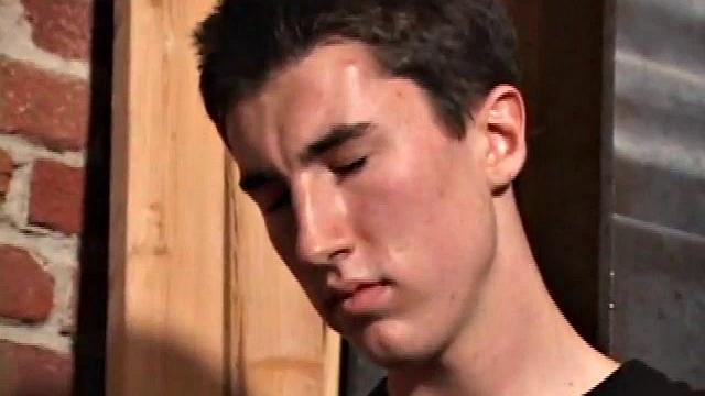 An afternoon of skateboarding has JP horny, so he finds a place to beat off. After removing his jeans he strokes his huge cock until it erupts. We leave this boy with a fresh load running off of his belly.