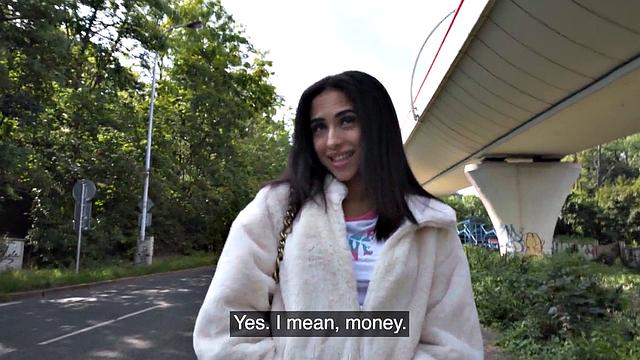 21yo dirty public slut fucked outdoors by big white dick