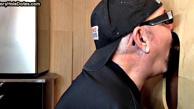 Real IR gloryhole DILF barebacked at home until cum in mouth