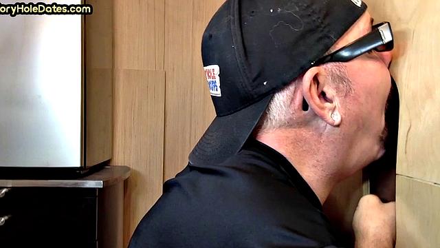 Real IR gloryhole DILF barebacked at home until cum in mouth