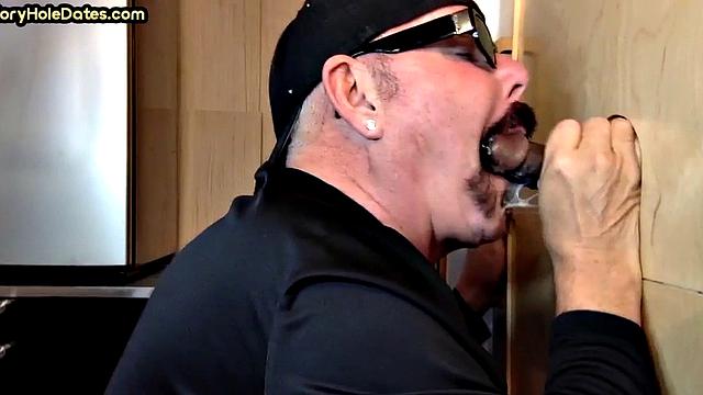 Real IR gloryhole DILF barebacked at home until cum in mouth