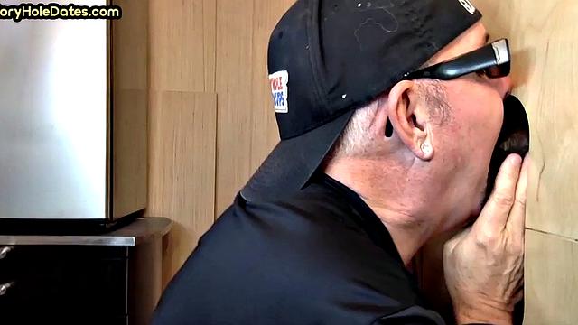 Real IR gloryhole DILF barebacked at home until cum in mouth