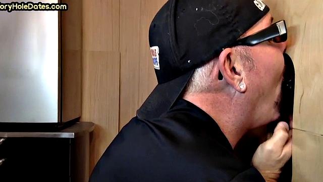 Real IR gloryhole DILF barebacked at home until cum in mouth