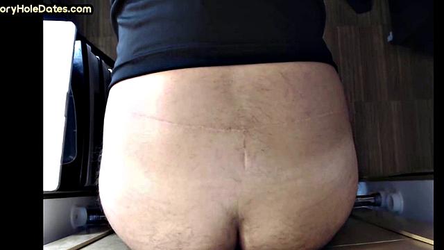 Real IR gloryhole DILF barebacked at home until cum in mouth