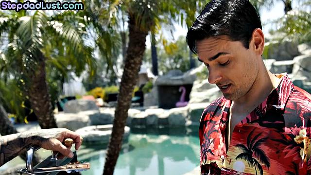 Petite 21yo babe bouncing on stepdad