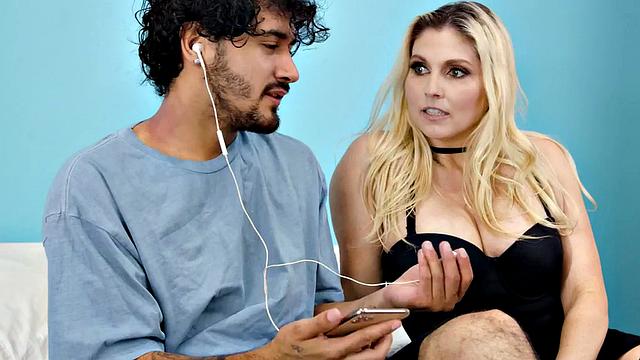 Big-titted MILF penetrated wildly in shaved pussy