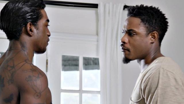 Black jock with athletic body pounding boyfriend's greedy asshole