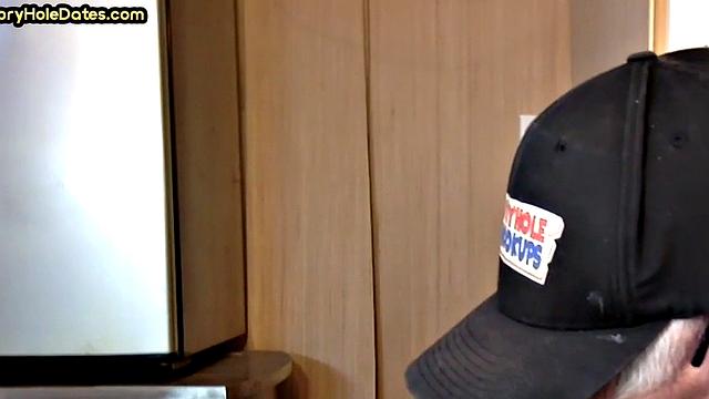 Real gaydaddy gets fucked in gloryhole after giving head